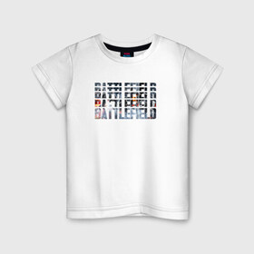 Детская футболка хлопок с принтом Battlefield в Санкт-Петербурге, 100% хлопок | круглый вырез горловины, полуприлегающий силуэт, длина до линии бедер | 1 | 2 | 3 | batlefield | батлфилд | баттлфилд