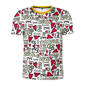 Мужская футболка 3D спортивная с принтом День святого Валентина в Санкт-Петербурге, 100% полиэстер с улучшенными характеристиками | приталенный силуэт, круглая горловина, широкие плечи, сужается к линии бедра | день святого валентина | любовь | сердца