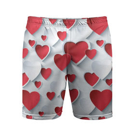 Мужские шорты 3D спортивные с принтом Сердца в Санкт-Петербурге,  |  | день святого валентина | любовь | сердца