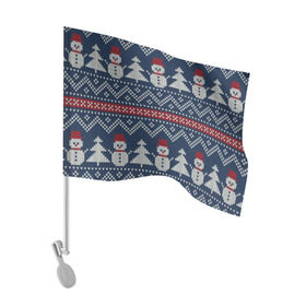 Флаг для автомобиля с принтом бабушкин свитер в Санкт-Петербурге, 100% полиэстер | Размер: 30*21 см | 