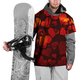 Накидка на куртку 3D с принтом Космические сердечки в Санкт-Петербурге, 100% полиэстер |  | Тематика изображения на принте: 14 февраля | день влюбленных | сердце