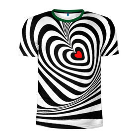 Мужская футболка 3D спортивная с принтом Метаморфозы в Санкт-Петербурге, 100% полиэстер с улучшенными характеристиками | приталенный силуэт, круглая горловина, широкие плечи, сужается к линии бедра | зебра | любовь | метаморфозы | сердце