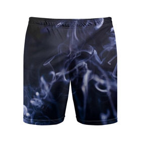 Мужские шорты 3D спортивные с принтом Синий дым в Санкт-Петербурге,  |  | темный