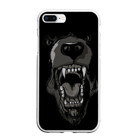 Чехол для iPhone 7Plus/8 Plus матовый с принтом Grizzly bear в Санкт-Петербурге, Силикон | Область печати: задняя сторона чехла, без боковых панелей | bear | балалайка | водка | медведь