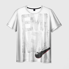 Мужская футболка 3D с принтом Eminem в Санкт-Петербурге, 100% полиэфир | прямой крой, круглый вырез горловины, длина до линии бедер | Тематика изображения на принте: eminem | recovery | еминем | эминем