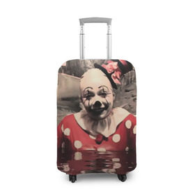 Чехол для чемодана 3D с принтом american horror story в Санкт-Петербурге, 86% полиэфир, 14% спандекс | двустороннее нанесение принта, прорези для ручек и колес | ahs | horror | аиу | американская | американская история ужасовстрашно | жутко | история | клоун | треш | ужасов | ужасы