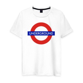 Мужская футболка хлопок с принтом Underground в Санкт-Петербурге, 100% хлопок | прямой крой, круглый вырез горловины, длина до линии бедер, слегка спущенное плечо. | hip hop | rap | russian | андеграунд