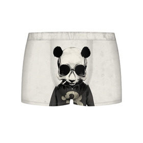 Мужские трусы 3D с принтом Панда в Санкт-Петербурге, 50% хлопок, 50% полиэстер | классическая посадка, на поясе мягкая тканевая резинка | Тематика изображения на принте: панда