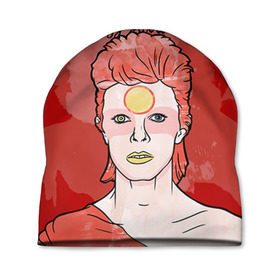 Шапка 3D с принтом Ziggy Stardust в Санкт-Петербурге, 100% полиэстер | универсальный размер, печать по всей поверхности изделия | bowie | david | ziggy stardust | боуи | дэвид | музыкант | певец | рок