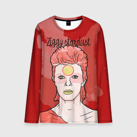 Мужской лонгслив 3D с принтом Ziggy Stardust в Санкт-Петербурге, 100% полиэстер | длинные рукава, круглый вырез горловины, полуприлегающий силуэт | bowie | david | ziggy stardust | боуи | дэвид | музыкант | певец | рок