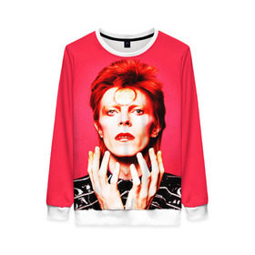 Женский свитшот 3D с принтом Ziggy Stardust в Санкт-Петербурге, 100% полиэстер с мягким внутренним слоем | круглый вырез горловины, мягкая резинка на манжетах и поясе, свободная посадка по фигуре | bowie | david | ziggy stardust | боуи | дэвид | музыкант | певец | рок