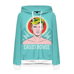 Женская толстовка 3D с принтом David Bowie в Санкт-Петербурге, 100% полиэстер  | двухслойный капюшон со шнурком для регулировки, мягкие манжеты на рукавах и по низу толстовки, спереди карман-кенгуру с мягким внутренним слоем. | bowie | david | боуи | дэвид | музыкант | певец | рок
