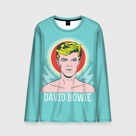 Мужской лонгслив 3D с принтом David Bowie в Санкт-Петербурге, 100% полиэстер | длинные рукава, круглый вырез горловины, полуприлегающий силуэт | Тематика изображения на принте: bowie | david | боуи | дэвид | музыкант | певец | рок