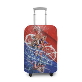Чехол для чемодана 3D с принтом Игра баскетбол в Санкт-Петербурге, 86% полиэфир, 14% спандекс | двустороннее нанесение принта, прорези для ручек и колес | basketball | nba | нба