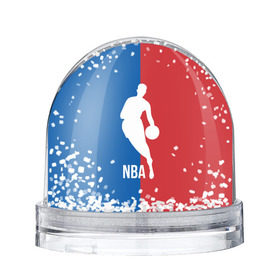 Снежный шар с принтом Эмблема NBA в Санкт-Петербурге, Пластик | Изображение внутри шара печатается на глянцевой фотобумаге с двух сторон | Тематика изображения на принте: basketball | nba | баскет | баскетбол | баскетбольный | нба | спорт | эмблема