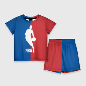 Детский костюм с шортами 3D с принтом Эмблема NBA в Санкт-Петербурге,  |  | Тематика изображения на принте: basketball | nba | баскет | баскетбол | баскетбольный | нба | спорт | эмблема