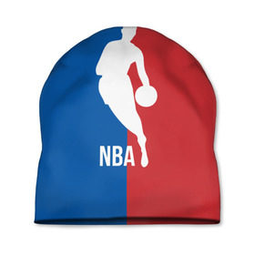 Шапка 3D с принтом Эмблема NBA в Санкт-Петербурге, 100% полиэстер | универсальный размер, печать по всей поверхности изделия | basketball | nba | баскет | баскетбол | баскетбольный | нба | спорт | эмблема