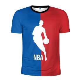 Мужская футболка 3D спортивная с принтом Эмблема NBA в Санкт-Петербурге, 100% полиэстер с улучшенными характеристиками | приталенный силуэт, круглая горловина, широкие плечи, сужается к линии бедра | basketball | nba | баскет | баскетбол | баскетбольный | нба | спорт | эмблема