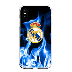 Чехол для iPhone XS Max матовый с принтом Real Madrid в Санкт-Петербурге, Силикон | Область печати: задняя сторона чехла, без боковых панелей | Тематика изображения на принте: madrid | real | мадрид | реал | футбол