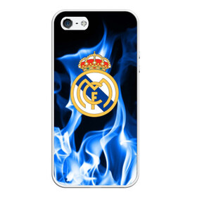 Чехол для iPhone 5/5S матовый с принтом Real Madrid в Санкт-Петербурге, Силикон | Область печати: задняя сторона чехла, без боковых панелей | madrid | real | мадрид | реал | футбол