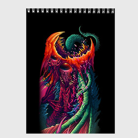 Скетчбук с принтом Hyper Beast 1 в Санкт-Петербурге, 100% бумага
 | 48 листов, плотность листов — 100 г/м2, плотность картонной обложки — 250 г/м2. Листы скреплены сверху удобной пружинной спиралью | counter strike | cs go | csgo | strike | игры | контр | контр страйк | кс | страйк