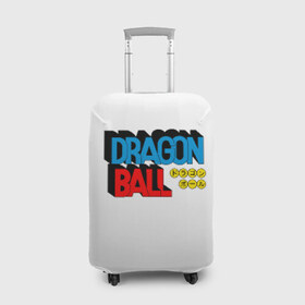 Чехол для чемодана 3D с принтом Dragon Ball Logo в Санкт-Петербурге, 86% полиэфир, 14% спандекс | двустороннее нанесение принта, прорези для ручек и колес | болл | драгон | лого | логотип