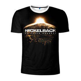 Мужская футболка 3D спортивная с принтом Nickelback в Санкт-Петербурге, 100% полиэстер с улучшенными характеристиками | приталенный силуэт, круглая горловина, широкие плечи, сужается к линии бедра | nickelback | группа | никельбэк | рок