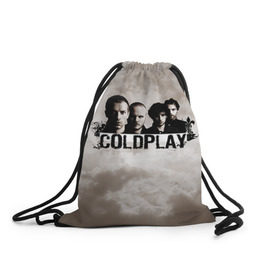 Рюкзак-мешок 3D с принтом Coldplay в Санкт-Петербурге, 100% полиэстер | плотность ткани — 200 г/м2, размер — 35 х 45 см; лямки — толстые шнурки, застежка на шнуровке, без карманов и подкладки | coldplay | rock | колдплэй | рок