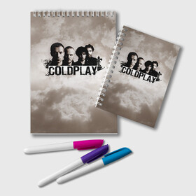 Блокнот с принтом Coldplay в Санкт-Петербурге, 100% бумага | 48 листов, плотность листов — 60 г/м2, плотность картонной обложки — 250 г/м2. Листы скреплены удобной пружинной спиралью. Цвет линий — светло-серый
 | coldplay | rock | колдплэй | рок