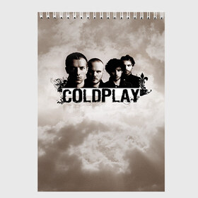 Скетчбук с принтом Coldplay в Санкт-Петербурге, 100% бумага
 | 48 листов, плотность листов — 100 г/м2, плотность картонной обложки — 250 г/м2. Листы скреплены сверху удобной пружинной спиралью | coldplay | rock | колдплэй | рок