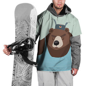 Накидка на куртку 3D с принтом Русский медведь в Санкт-Петербурге, 100% полиэстер |  | Тематика изображения на принте: 23 февраля | армия | медведь | мишка | подарок парню | россия | рф | солдат | флот | я русский