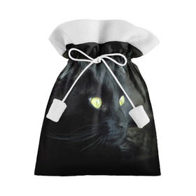 Подарочный 3D мешок с принтом Черный в Санкт-Петербурге, 100% полиэстер | Размер: 29*39 см | домашняя | животное | кот | котэ | кошка | черный