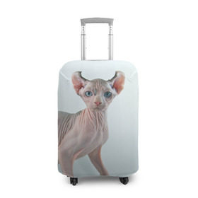 Чехол для чемодана 3D с принтом Сфинкс в Санкт-Петербурге, 86% полиэфир, 14% спандекс | двустороннее нанесение принта, прорези для ручек и колес | домашняя | животное | кот | котэ | кошка | сфинкс