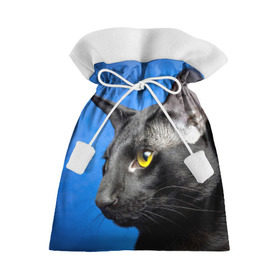 Подарочный 3D мешок с принтом Черный кот в Санкт-Петербурге, 100% полиэстер | Размер: 29*39 см | домашняя | животное | кот | котэ | кошка | черный