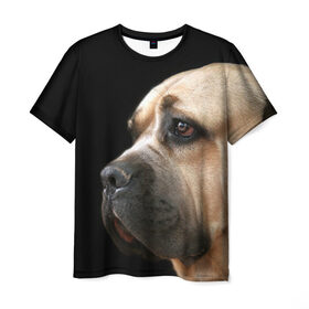 Мужская футболка 3D с принтом Канне корсо в Санкт-Петербурге, 100% полиэфир | прямой крой, круглый вырез горловины, длина до линии бедер | животное | канне корсо | порода | собака