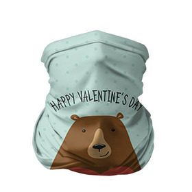 Бандана-труба 3D с принтом Медведь с сердцем в Санкт-Петербурге, 100% полиэстер, ткань с особыми свойствами — Activecool | плотность 150‒180 г/м2; хорошо тянется, но сохраняет форму | 14 февраля | bears | love | love you | валентин | влюбленные | день святого валентина | лав | любовь | медведб | медведи | мишки | подарок девушке | подарок парню