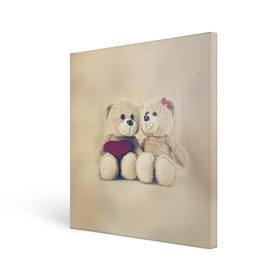 Холст квадратный с принтом Love teddy bears в Санкт-Петербурге, 100% ПВХ |  | 14 февраля | bears | teddy | валентин | день святого валентина | игрушки | медведи | милый | мимими | мишка | мишки | подарки | подарок | подарок девушке | подарок парню | тедди