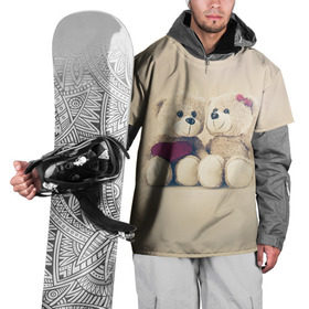 Накидка на куртку 3D с принтом Love teddy bears в Санкт-Петербурге, 100% полиэстер |  | 14 февраля | bears | teddy | валентин | день святого валентина | игрушки | медведи | милый | мимими | мишка | мишки | подарки | подарок | подарок девушке | подарок парню | тедди