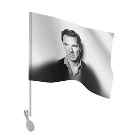 Флаг для автомобиля с принтом Бенедикт Камбербэтч 3 в Санкт-Петербурге, 100% полиэстер | Размер: 30*21 см | камбэрбетч | сериал шерлок холмс | холмс | шерлок | шерлок холмс