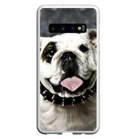 Чехол для Samsung Galaxy S10 с принтом Английский бульдог в Санкт-Петербурге, Силикон | Область печати: задняя сторона чехла, без боковых панелей | Тематика изображения на принте: животное | порода | собака | французский бульдог