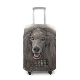 Чехол для чемодана 3D с принтом Пудель в Санкт-Петербурге, 86% полиэфир, 14% спандекс | двустороннее нанесение принта, прорези для ручек и колес | животное | порода | пудель | собака