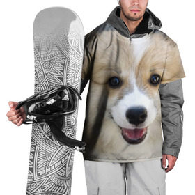 Накидка на куртку 3D с принтом Пемброк-вельш-корги, собака, п в Санкт-Петербурге, 100% полиэстер |  | животное | пемброк вельш корги | порода | собака