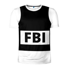 Мужская футболка 3D спортивная с принтом Бронежилет ФБР (FBI) в Санкт-Петербурге, 100% полиэстер с улучшенными характеристиками | приталенный силуэт, круглая горловина, широкие плечи, сужается к линии бедра | fbi | бронежилет фбр (fbi)фбр | спецслужбы | федеральное бюро расследований
