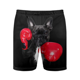 Мужские шорты 3D спортивные с принтом Французский бульдог в Санкт-Петербурге,  |  | Тематика изображения на принте: бокс | перчатки | собака | французский бульдог