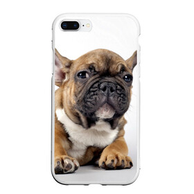 Чехол для iPhone 7Plus/8 Plus матовый с принтом Французский бульдог в Санкт-Петербурге, Силикон | Область печати: задняя сторона чехла, без боковых панелей | животное | порода | собака | французский бульдог
