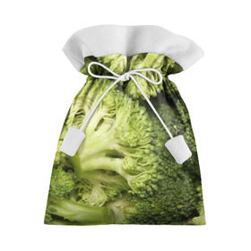 Подарочный 3D мешок с принтом Брокколи в Санкт-Петербурге, 100% полиэстер | Размер: 29*39 см | Тематика изображения на принте: vegan | vegetarian | брокколи | будизм | веган | вегетарианство | йога | сыроедение | фитнес