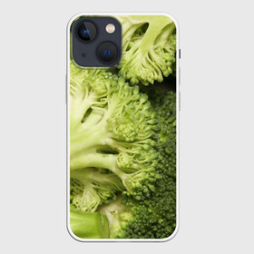 Чехол для iPhone 13 mini с принтом Брокколи в Санкт-Петербурге,  |  | vegan | vegetarian | брокколи | будизм | веган | вегетарианство | йога | сыроедение | фитнес