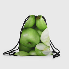 Рюкзак-мешок 3D с принтом Яблочная в Санкт-Петербурге, 100% полиэстер | плотность ткани — 200 г/м2, размер — 35 х 45 см; лямки — толстые шнурки, застежка на шнуровке, без карманов и подкладки | вегетарианство | яблоко