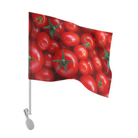 Флаг для автомобиля с принтом Томатная в Санкт-Петербурге, 100% полиэстер | Размер: 30*21 см | tomato | vegan | vegetarian | будизм | веган | вегетарианство | йога | помидор | сыроедение | томат | фитнес | ягода