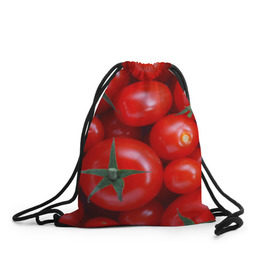 Рюкзак-мешок 3D с принтом Томатная в Санкт-Петербурге, 100% полиэстер | плотность ткани — 200 г/м2, размер — 35 х 45 см; лямки — толстые шнурки, застежка на шнуровке, без карманов и подкладки | tomato | vegan | vegetarian | будизм | веган | вегетарианство | йога | помидор | сыроедение | томат | фитнес | ягода